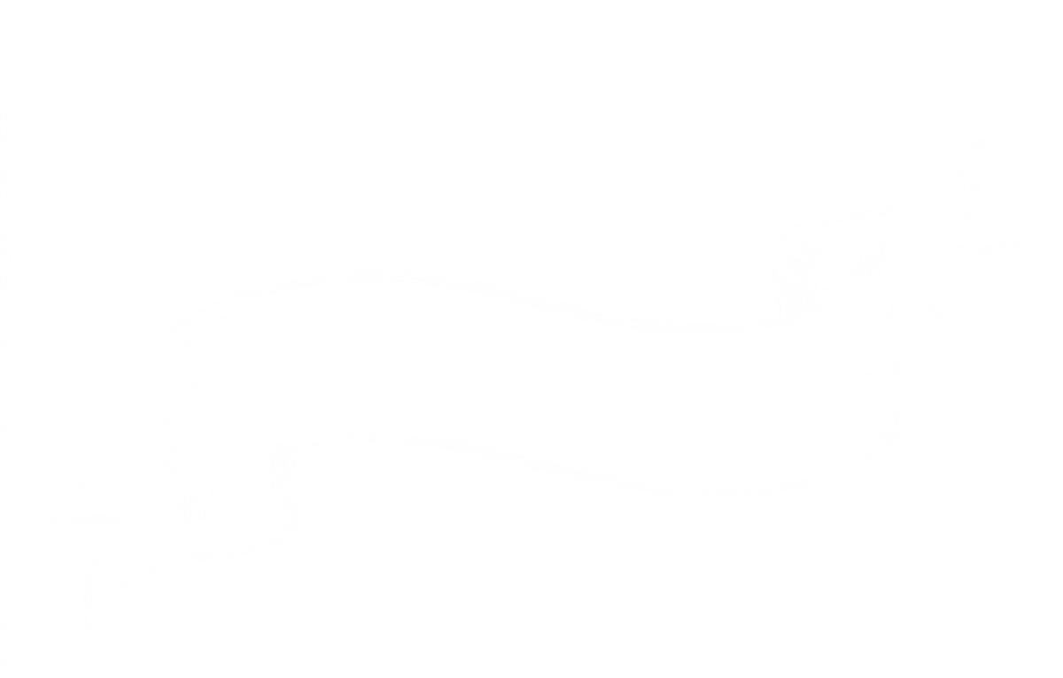 white star wrapped with a ribbon of negative space with the word Caprock written on it